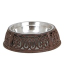 Mangeoire pour oiseaux Chien Chat Marron Ø 27x8 cm / 800 ml
