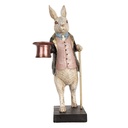 Décoration Lapin Beige Gris 17x14x33 cm