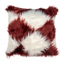 Housse de coussin Blanc Rouge 45x45 cm
