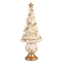 Weihnachtsdeko Weihnachtsbaum Weiß Goldfarbig Ø 13x32 cm