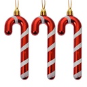 Décoration pendentif Canne à sucre (Set de 3) Rouge Blanc 4x1x13 cm