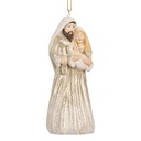 Pendentif de décoration groupe de Noël Beige 5x4x11 cm