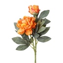 Branche décorative avec fleurs Orange Vert 73 cm
