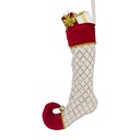 Christmas Stocking Decoration Christmas Stocking White Red 23x7x32 cm