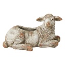Pot de fleurs Mouton Blanc Beige 58x31x33 cm