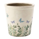 Pot de fleurs d'intérieur Beige Vert Ø 15x14 cm