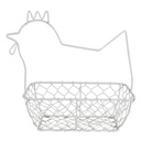 Cestino Gallina Bianco 27x16x27 cm