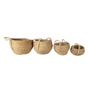 Aufbewahrungskörbe 4er Set Braun Ø 30x33 / Ø 28x30 / Ø 23x25 / Ø 19x20 cm