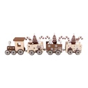 Decorazione treno Beige Marrone 27x4x8 cm