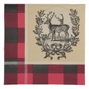 Tovaglioli di carta Rosso Beige 33x33 cm (20)