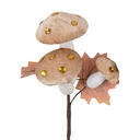 Decorazione Fungo Beige 8x4x55 cm