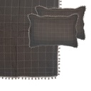 Couvre-lit Gris 220x240 cm / 2x taie d'oreiller 50x70 cm