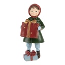 Weihnachtsdeko Kind Grün Rot 5x5x12 cm