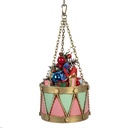 Décoration Tambour Rose Vert Ø 12x16/27 cm