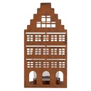 Tealight Holder House Brown 8x8x15 cm