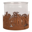 Tealight Holder Brown Ø 16x16 cm