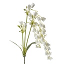 Deko Ast mit Blumen Weiß Grün 15x6x80 cm