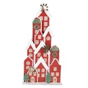 Decoration of houses Red White 28x8x56 cm