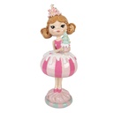 Decoration Woman Pink Brown 10x10x25 cm