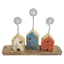 Porte-cartes Maisons Marron Bleu 28x6x20 cm