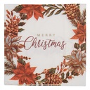 Serviettes en papier Blanc Marron 33x33 cm (20)