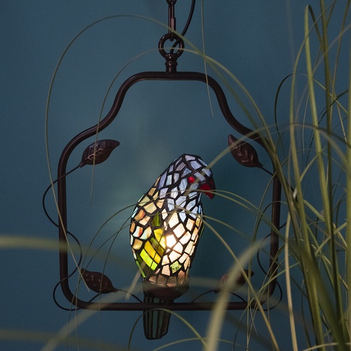 Plafondlamp Tiffany papegaai 40x26x86 cm E14/max 1x25W
