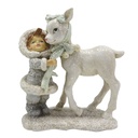 Buste de décoration Enfant Blanc 12x6x13 cm