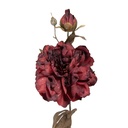 Deko Ast mit Blumen Rot Grün 14x17x73 cm