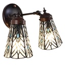 Tiffany Wandlampe Grau, Blau 30x23x23 cm E14/max 2x40W
