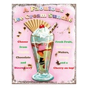 Tableau de texte Rose 20x1x25 cm