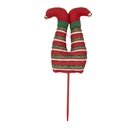 Dekoration Weihnachten Weihnachtselfenbeine Rot Grün 13x5x33 cm