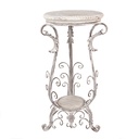 Plant Table White Brown 40x40x75