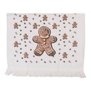 Guest Towel White Brown 40x66 cm