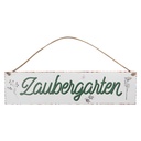 Textschild Weiß Grün 40x1x10 cm