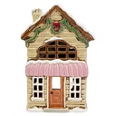 Kerzenhalter Weihnachten Häuschen Beige Braun 14x9x20 cm