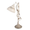 Lampada da Tavolo Beige Grigio 35x19x62 cm E27/max 1x60W