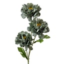 Deko Ast mit Blumen Grün 8x8x64 cm