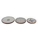 Servierschalen 3er Set Mehrfarbig Ø 28x2 / Ø 23x2 / Ø 20x2 cm