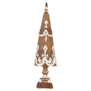 Weihnachtsdeko Weihnachtsbaum Braun Weiß Ø 9x31 cm