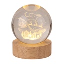 Sfera di Vetro con Luce LED Marrone Ø 6 cm