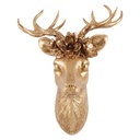 Décoration murale cerf Couleur or 43x26x57 cm