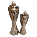 Decoratie engelen (set van 2) 11x9x33 / 9x7x26 cm