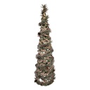 Decoration Christmas tree with LED Green Beige Ø 15x41 cm / 2xAA