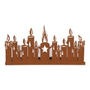 Portacandele Natale Marrone 36x9x18 cm