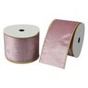 Ruban Rose Couleur or 6.3 cm x 5 m