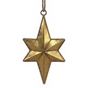 Décoration pendentif étoile Couleur or 18x5x34 cm