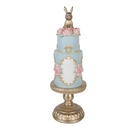 Dekoration Torte Goldfarbig Blau Ø 12x37 cm