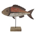 Decoration Fish Brown White 30x7x23 cm