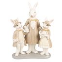 Decoration Rabbit White Brown 16x8x21 cm