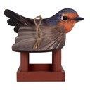 Mangeoire à oiseaux Rouge Marron 17x25x21 cm